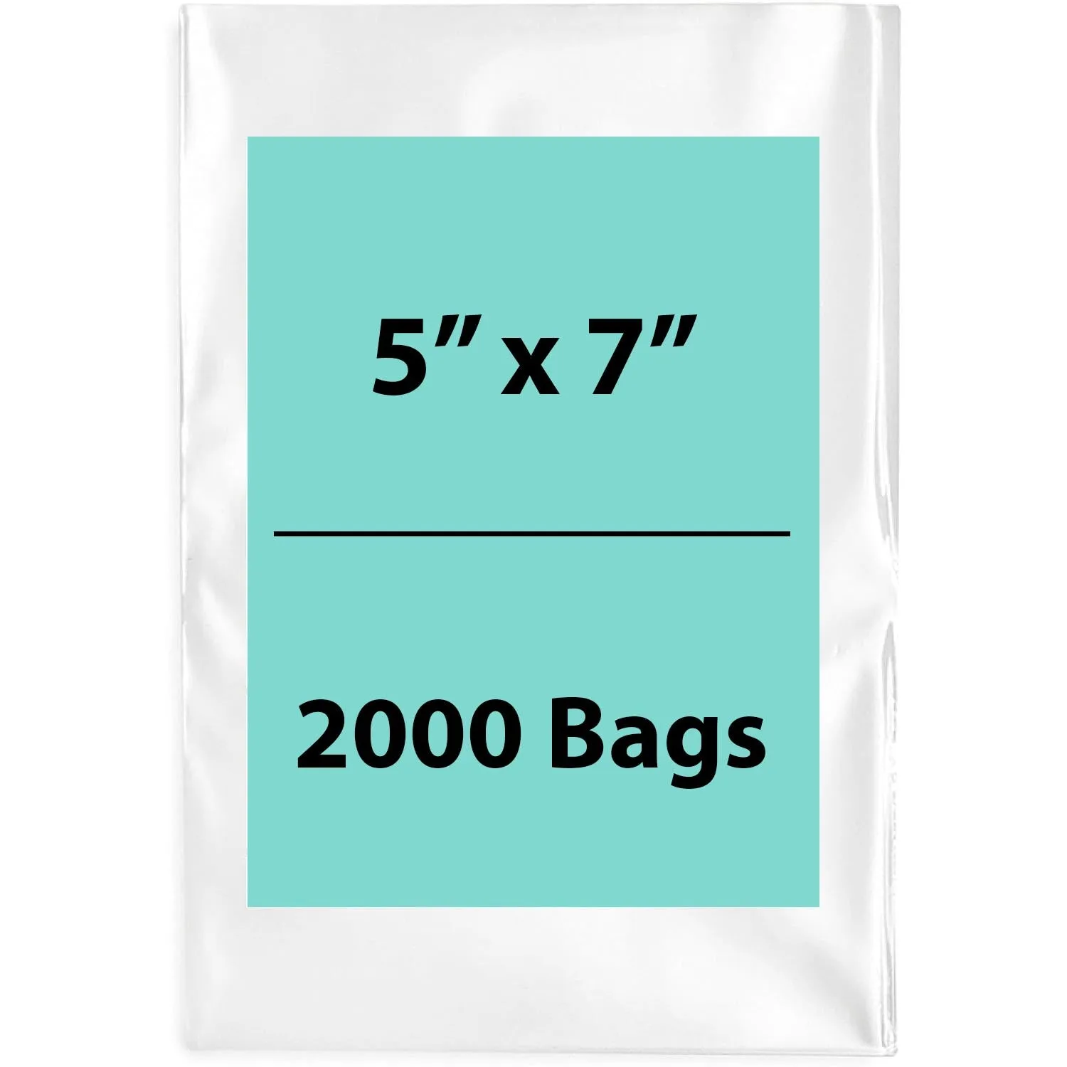 5X7 inches Clear Flat Poly Bags 2Mil Open Top (LDPE)