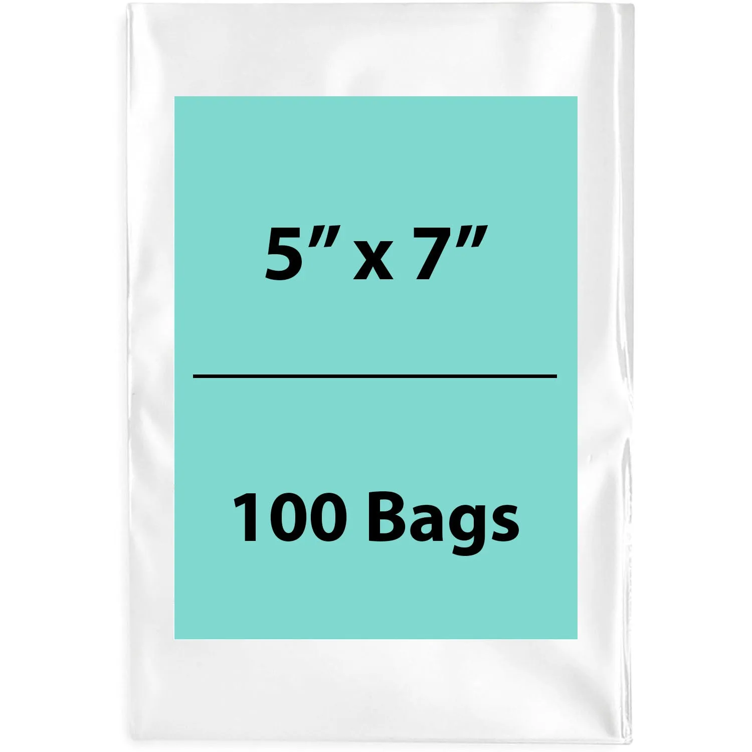 5X7 inches Clear Flat Poly Bags 2Mil Open Top (LDPE)