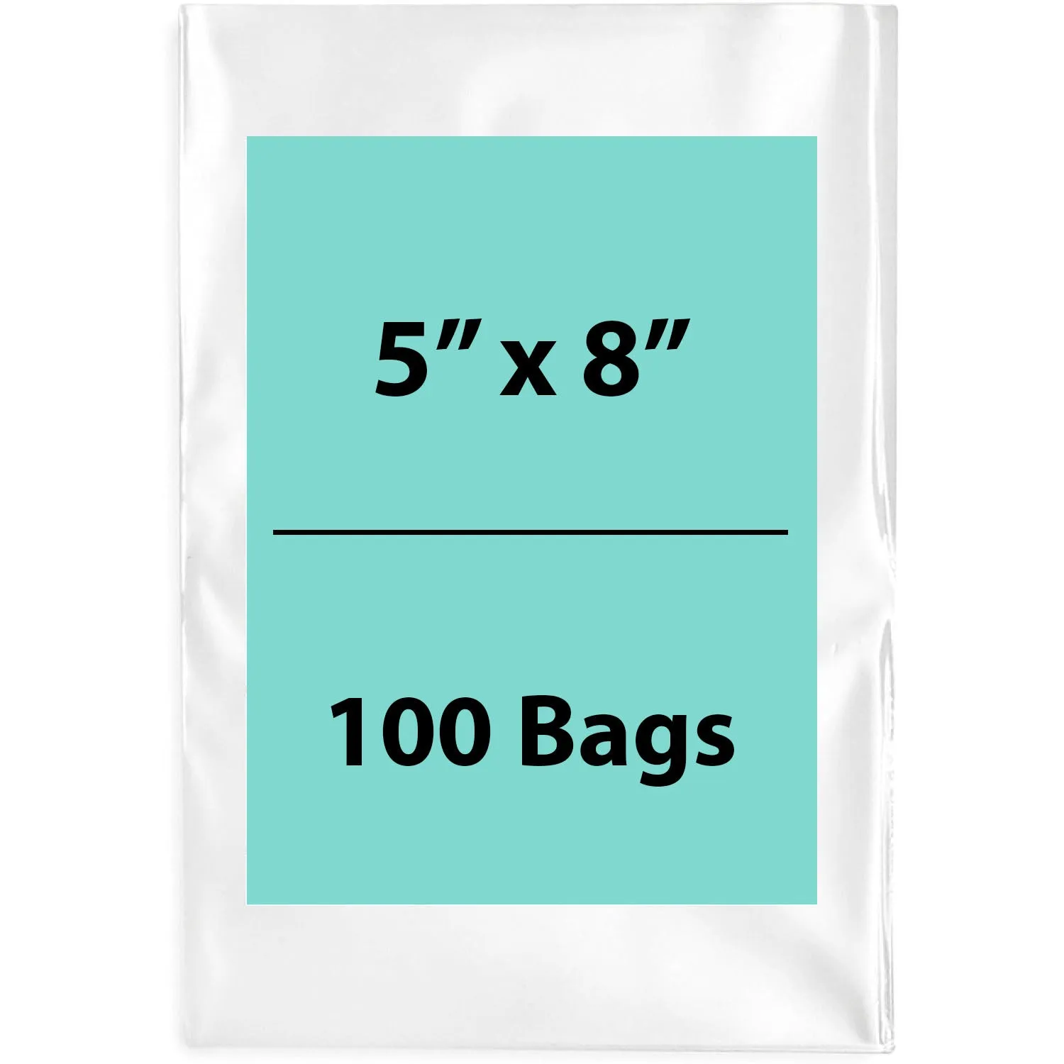 5X8 inches Clear Flat Poly Bags 2Mil Open Top (LDPE)