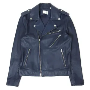 7 For All Mankind Leather Biker Jacket Size Medium