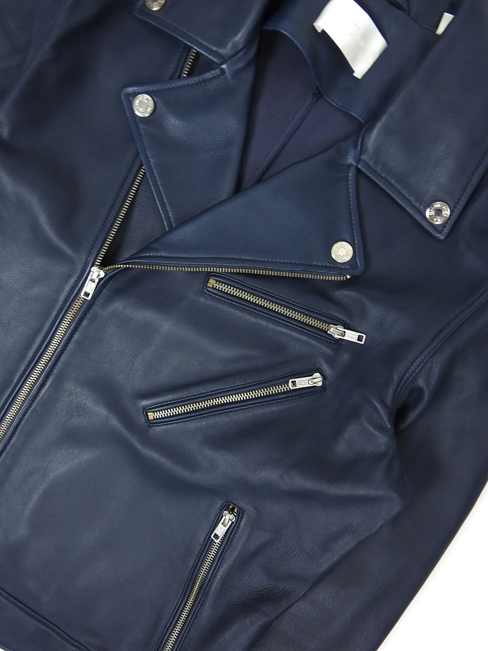 7 For All Mankind Leather Biker Jacket Size Medium