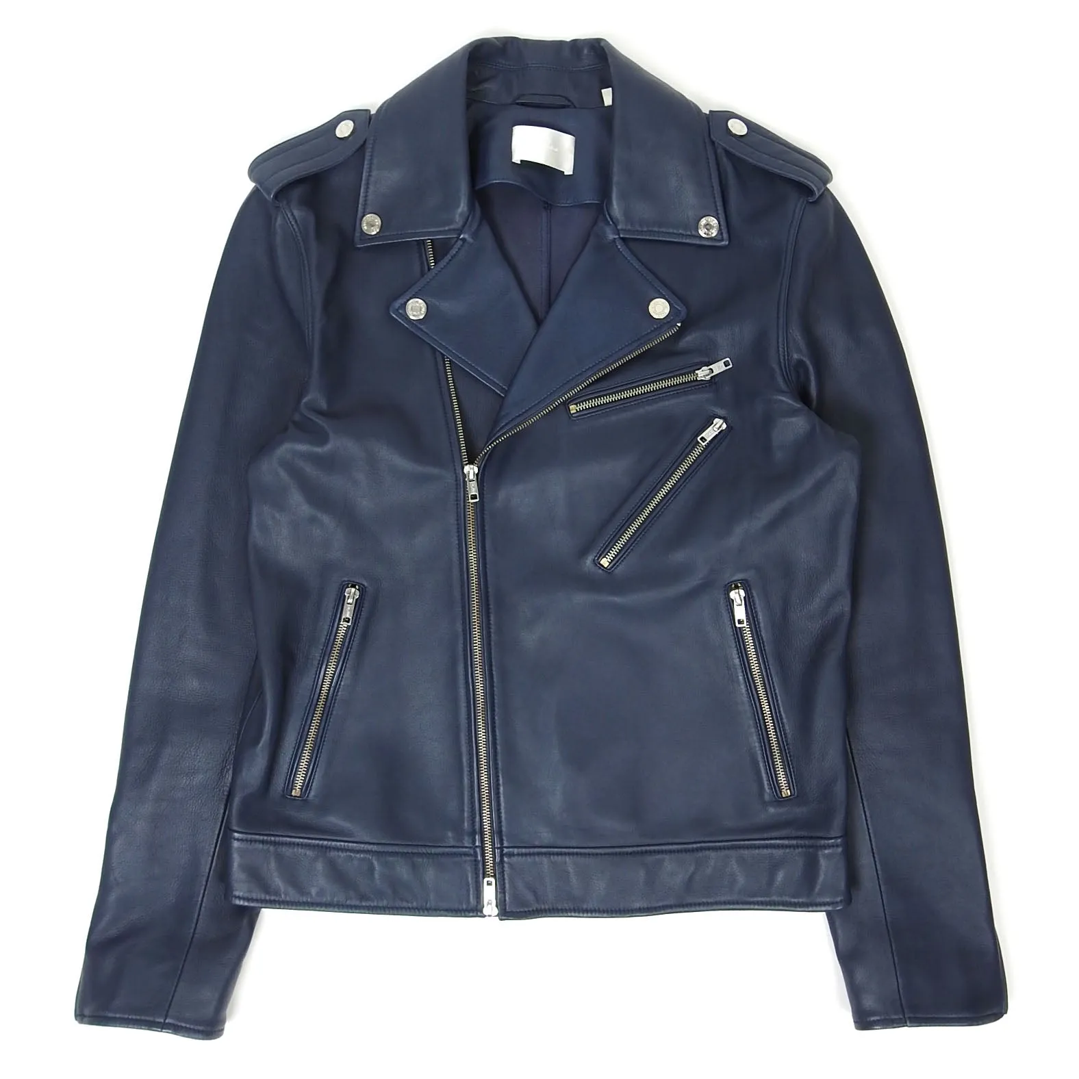 7 For All Mankind Leather Biker Jacket Size Medium