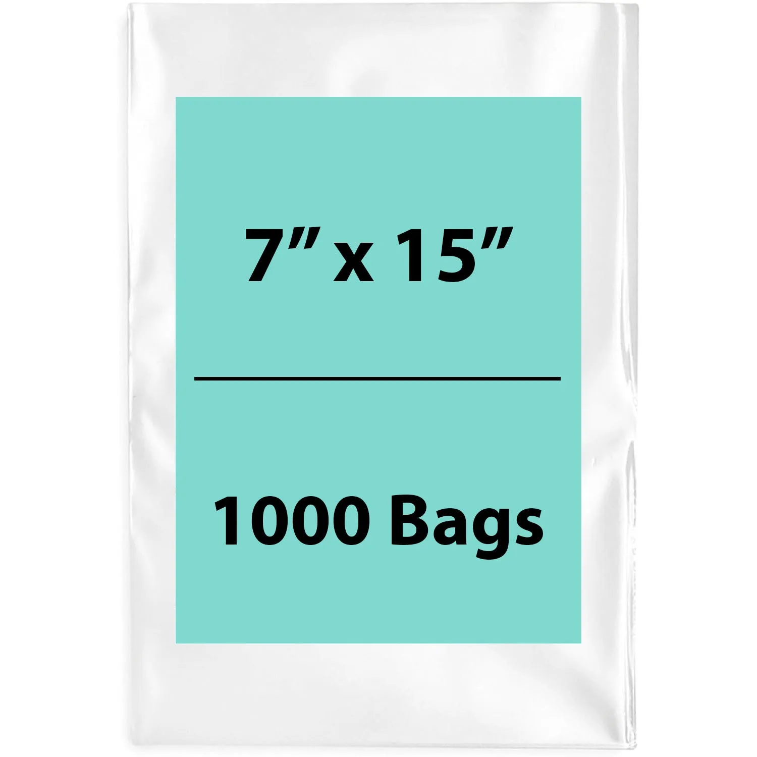 7X15 inches Clear Flat Poly Bags 4Mil Open Top (LDPE)