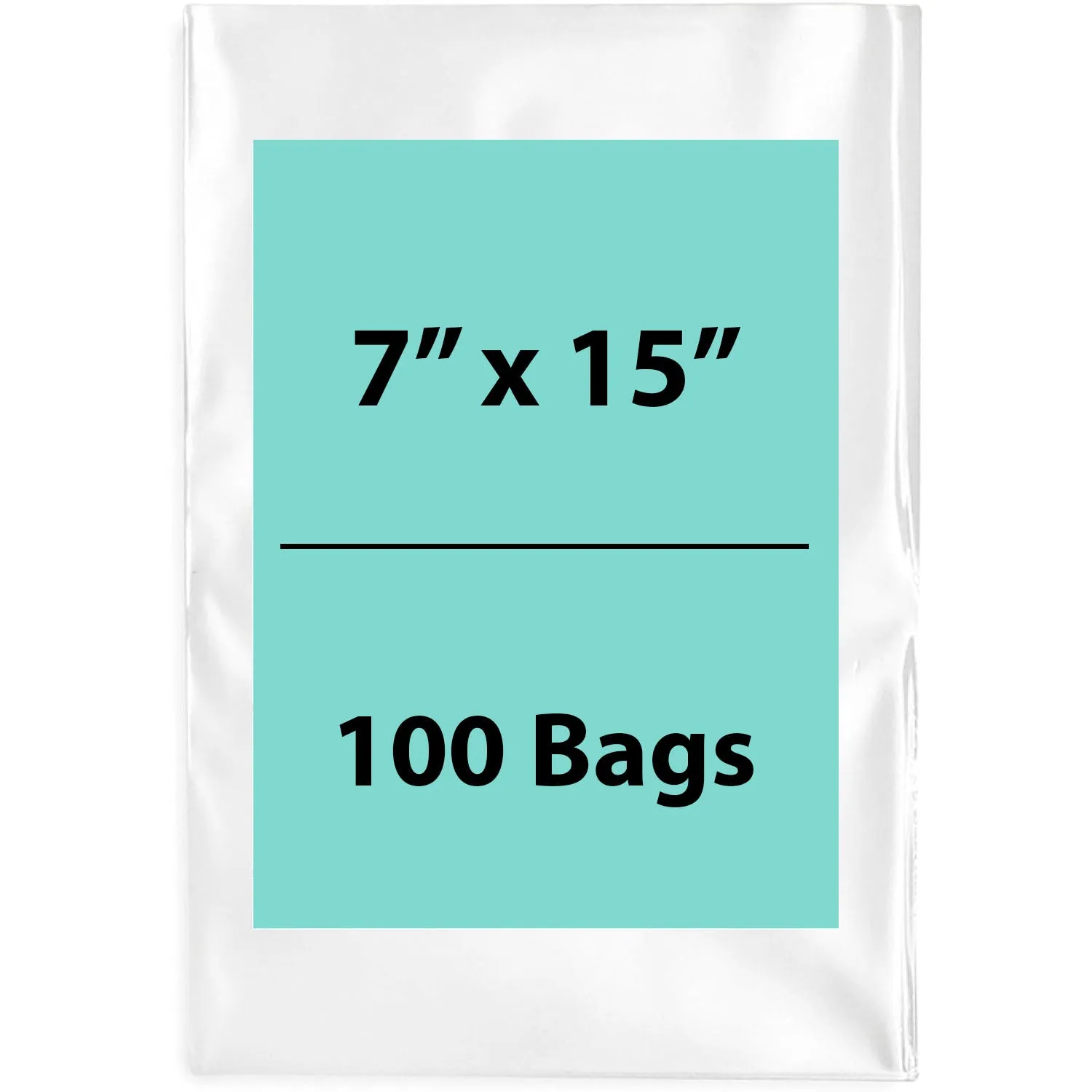 7X15 inches Clear Flat Poly Bags 4Mil Open Top (LDPE)