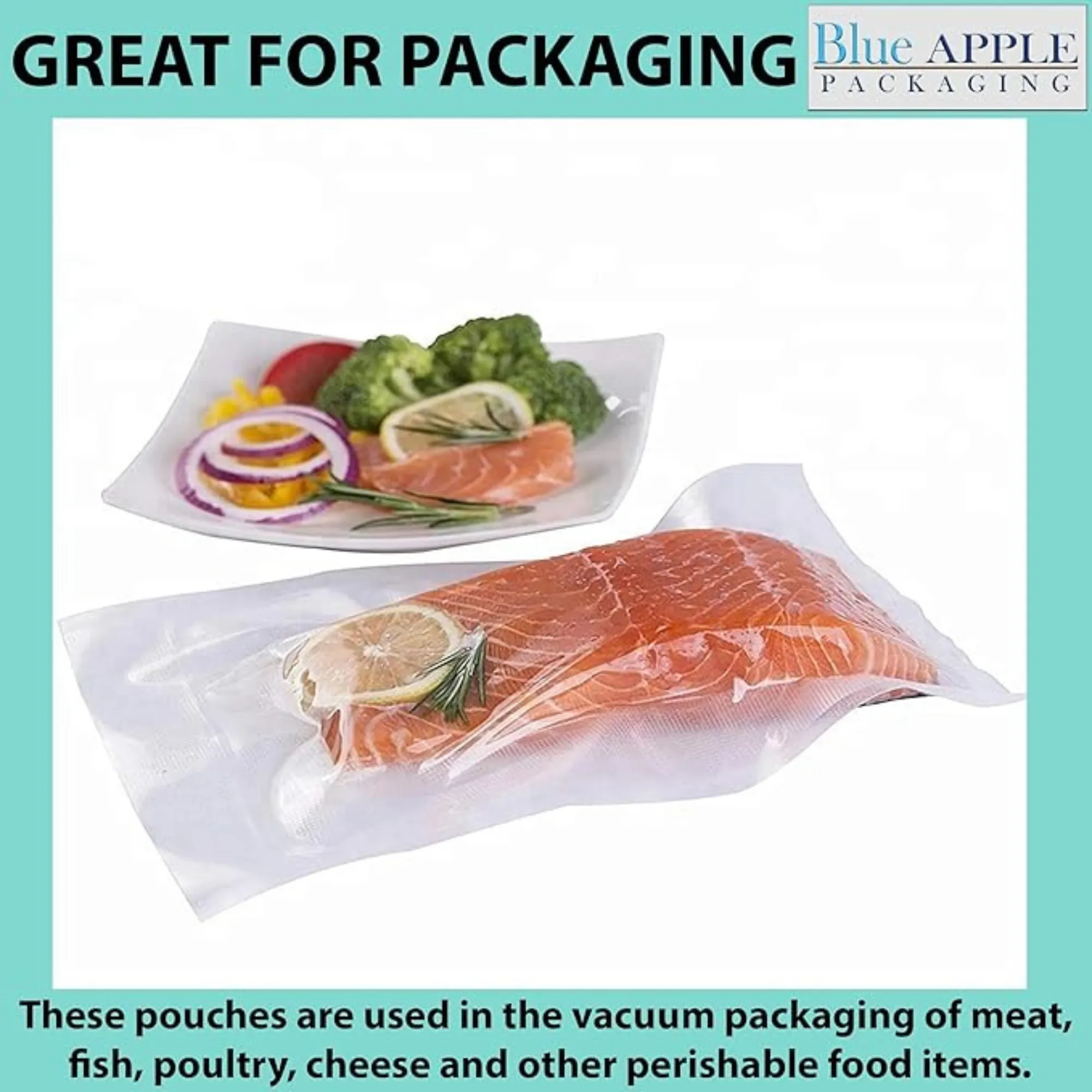 7X9 inches Vacuum Pouches Laminated 3 Mil Poly-Nylon (PN)