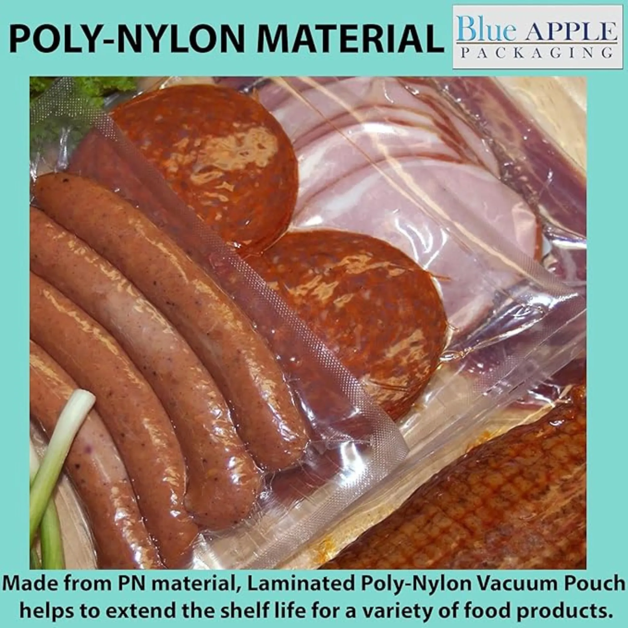 7X9 inches Vacuum Pouches Laminated 3 Mil Poly-Nylon (PN)