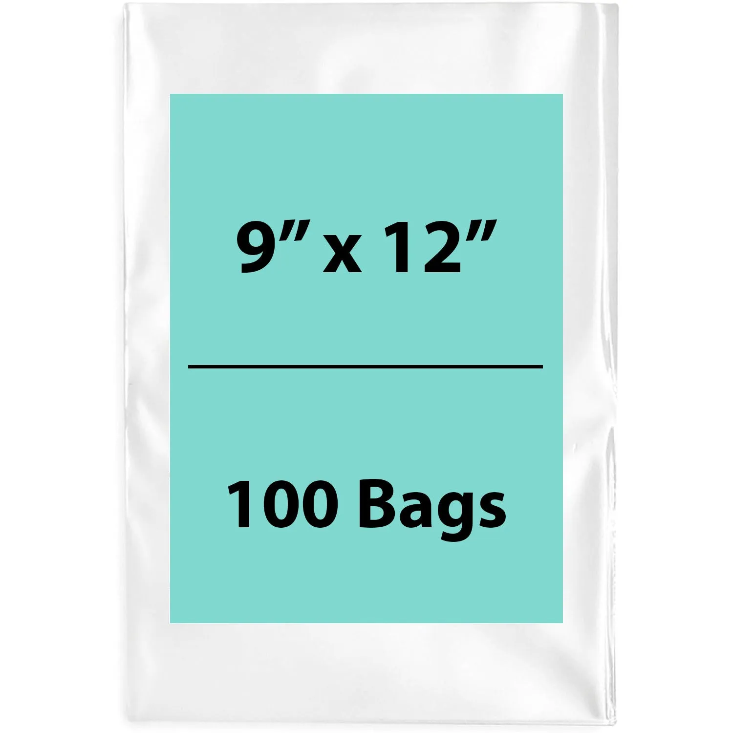 9X12 inches Clear Flat Poly Bags 3Mil Open Top (LDPE)