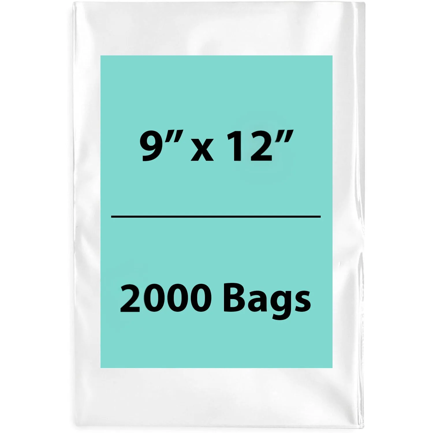 9X12 inches Clear Flat Poly Bags 3Mil Open Top (LDPE)