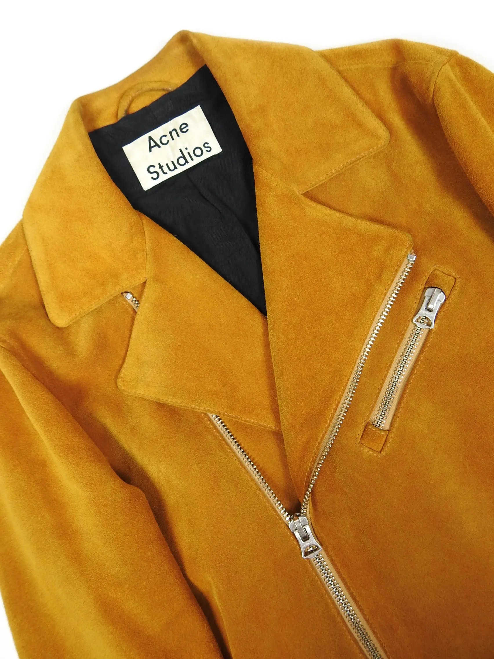 Acne Studios Axl Suede Biker PSS18 Jacket Size 48
