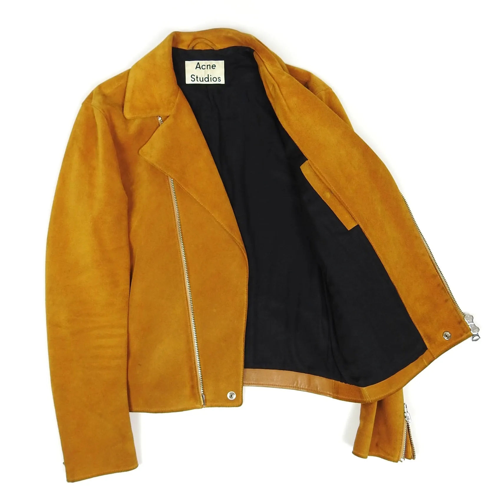 Acne Studios Axl Suede Biker PSS18 Jacket Size 48