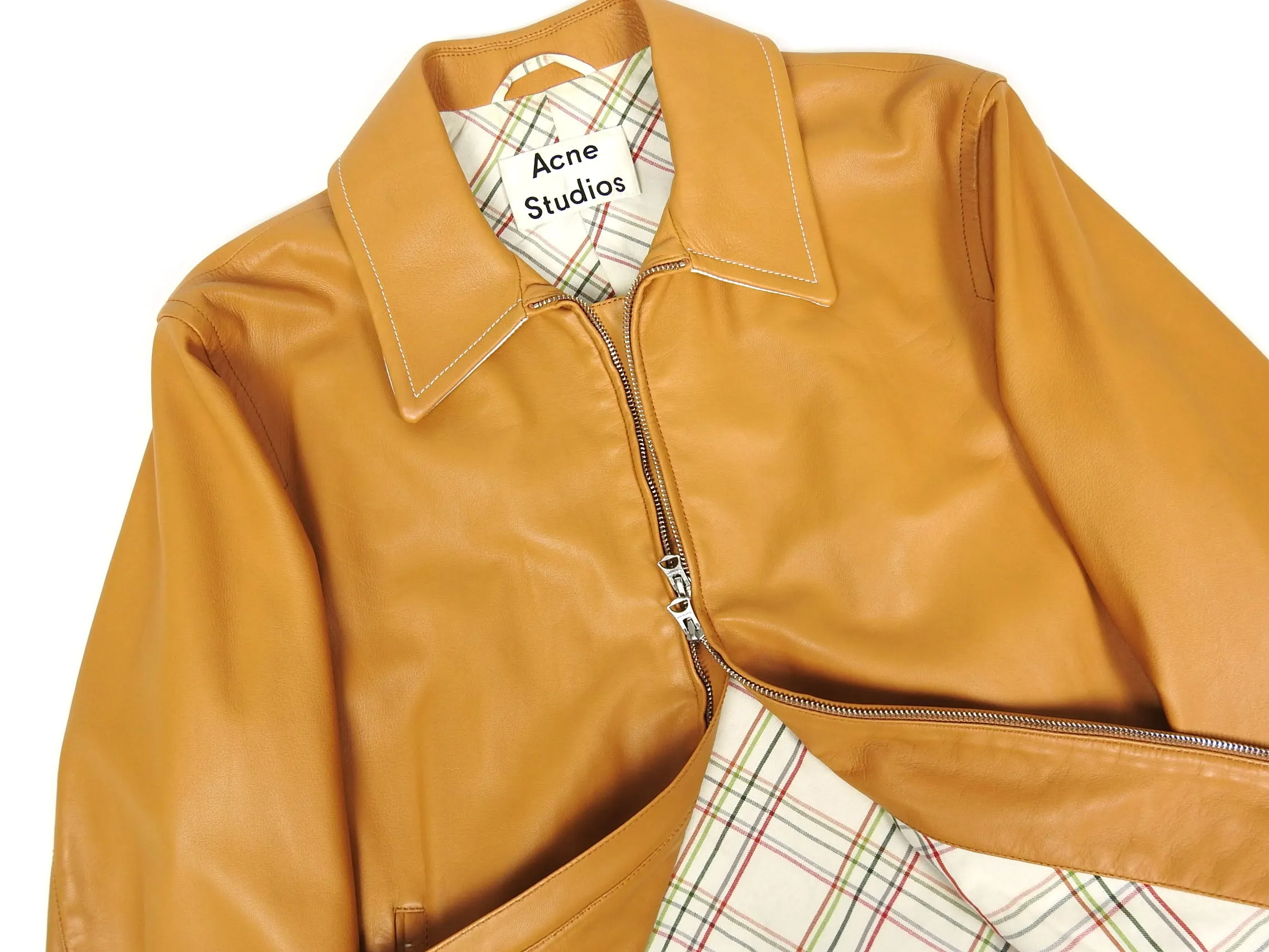 Acne Studios Livor PSS18 Leather Jacket Size 48