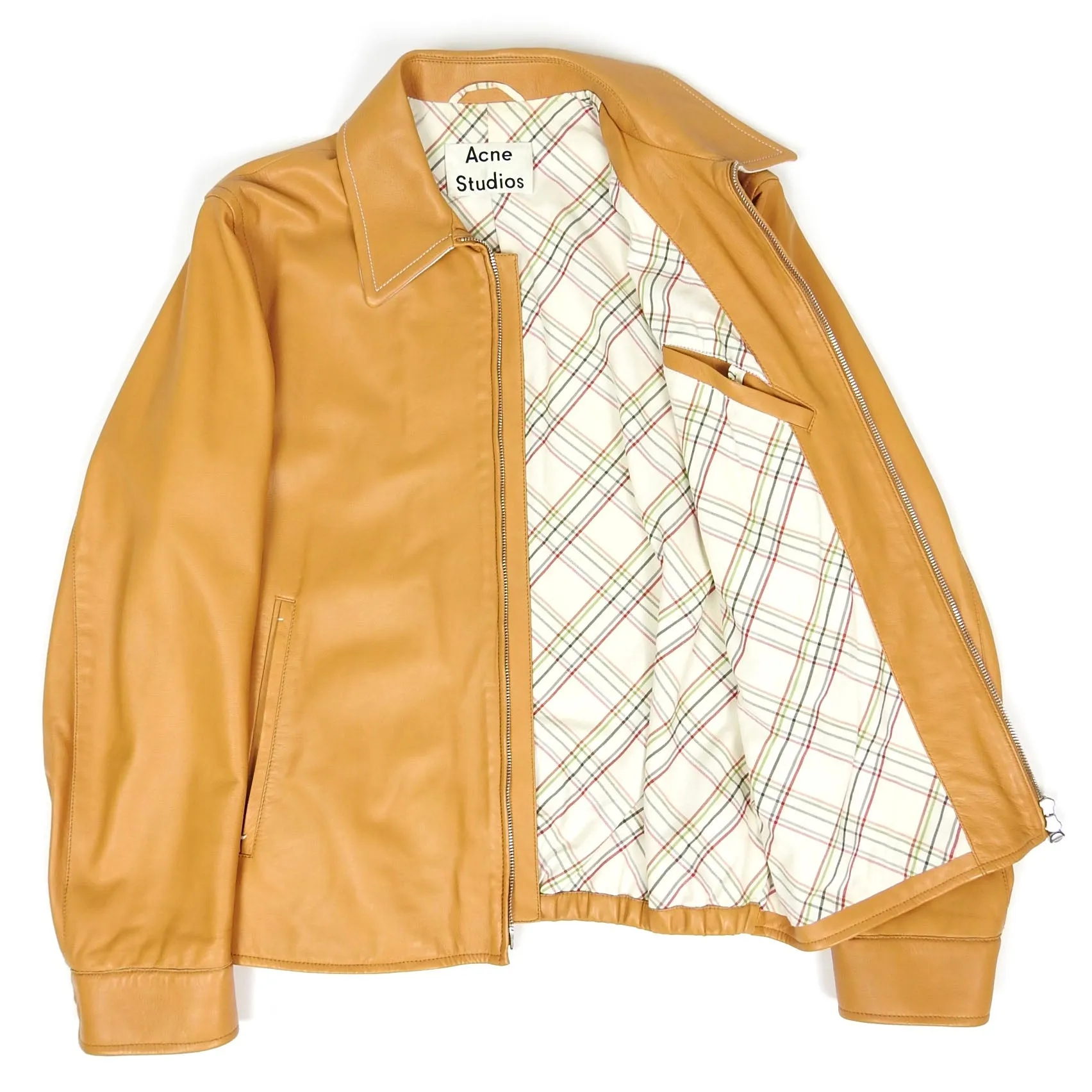 Acne Studios Livor PSS18 Leather Jacket Size 48