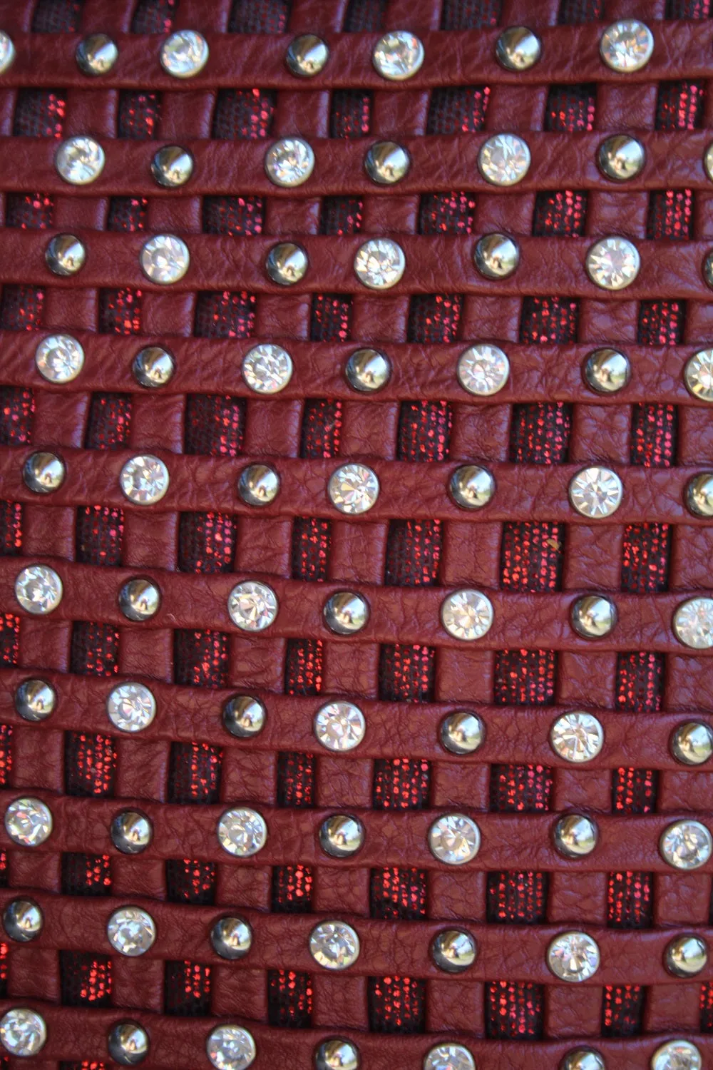 ADO | Studs & Stones Purse Burgundy