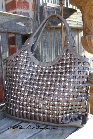 ADO | Studs & Stones Purse Khaki