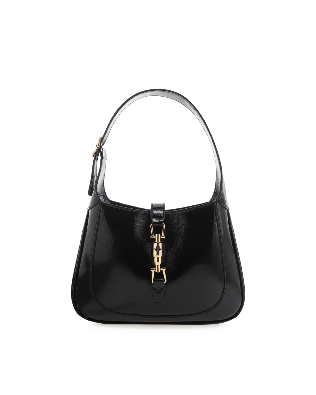 ALIX SHOULDER BAG - BLACK CRINKLE PATENT