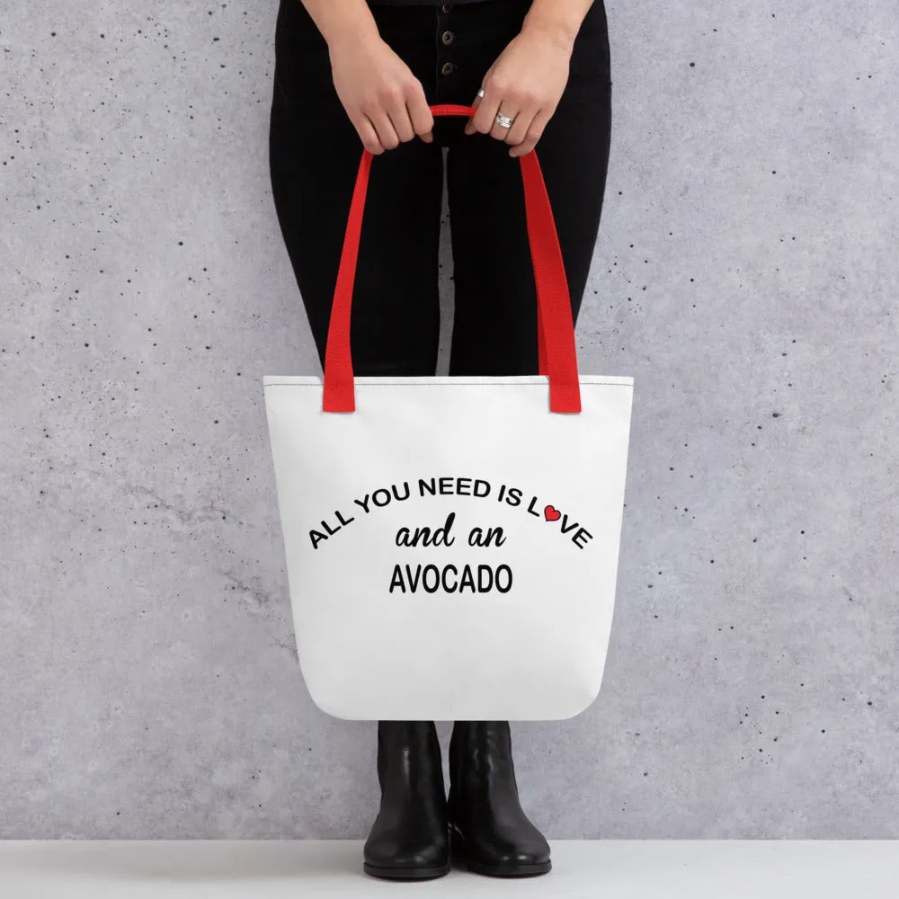 All You Need Is Love Avocado Tote Bag
