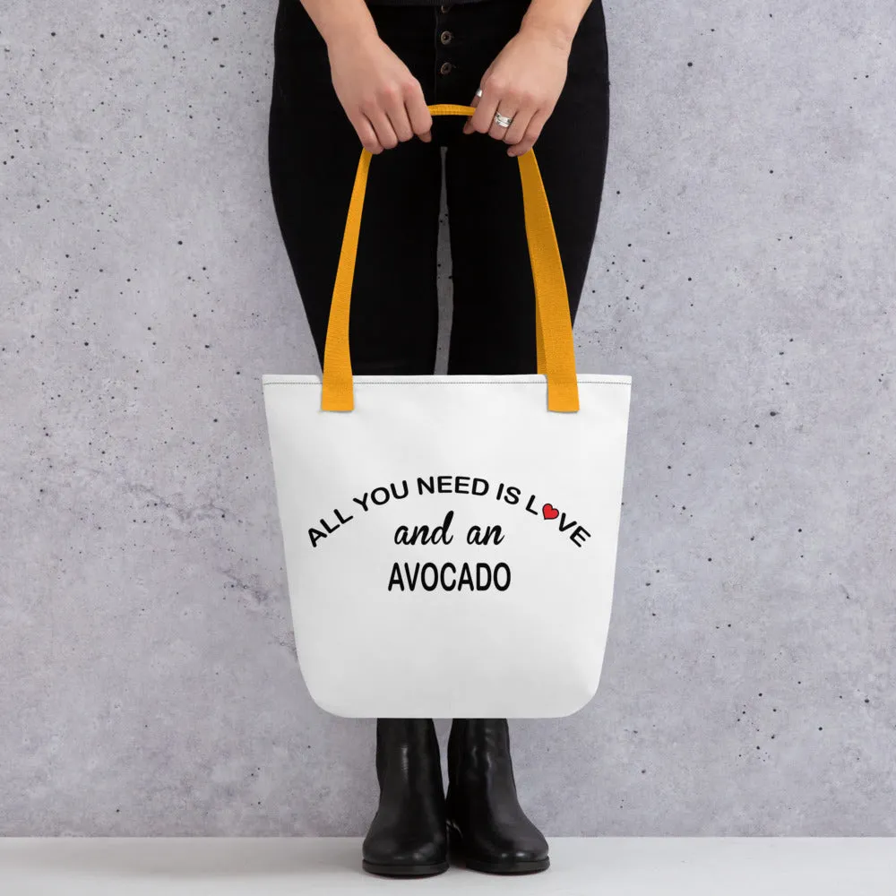 All You Need Is Love Avocado Tote Bag