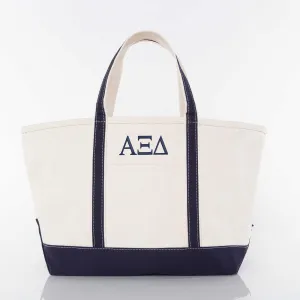 Alpha Xi Delta Large Canvas Tote Bag