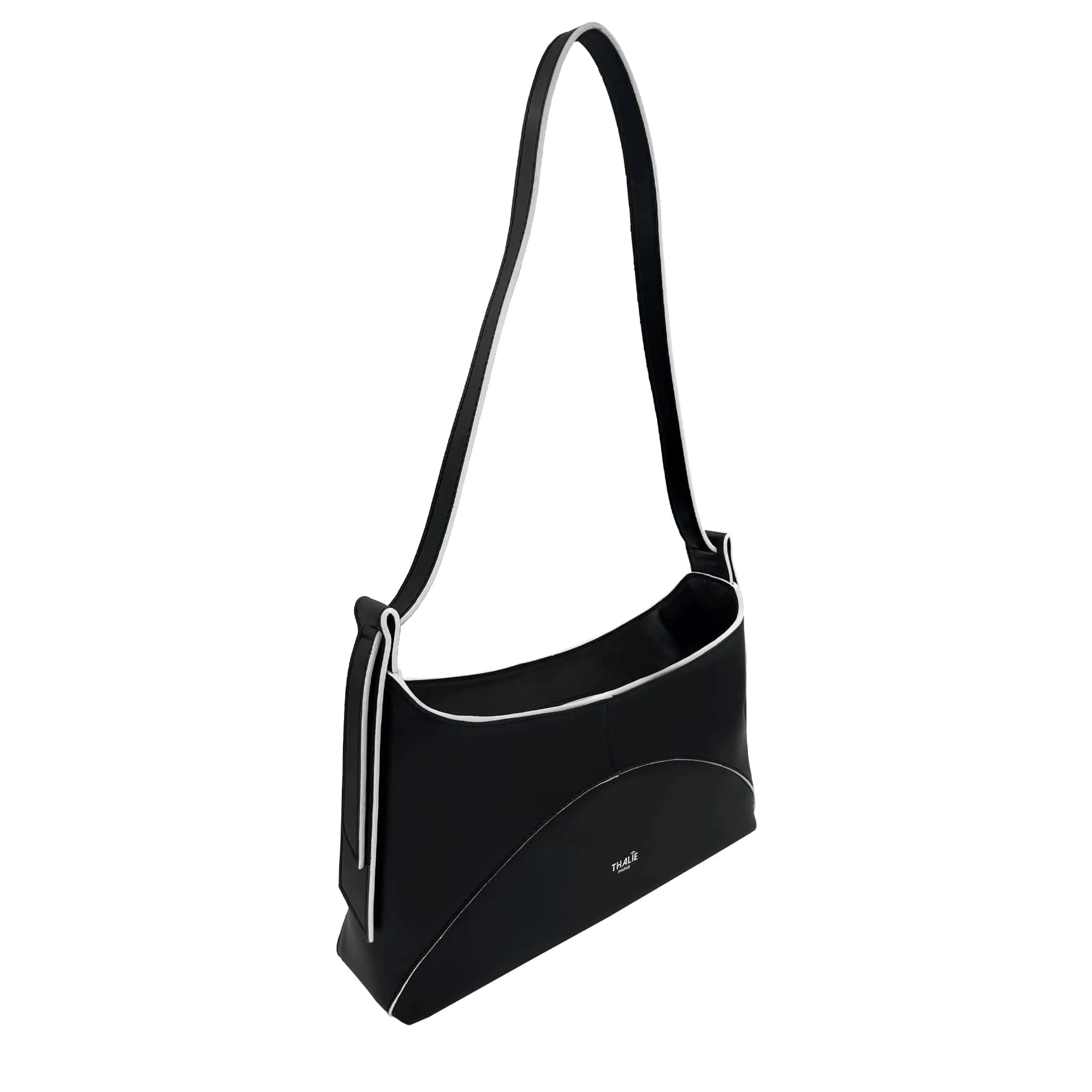 Ambre Desserto® Cactus Leather Vegan Baguette Bag | Black