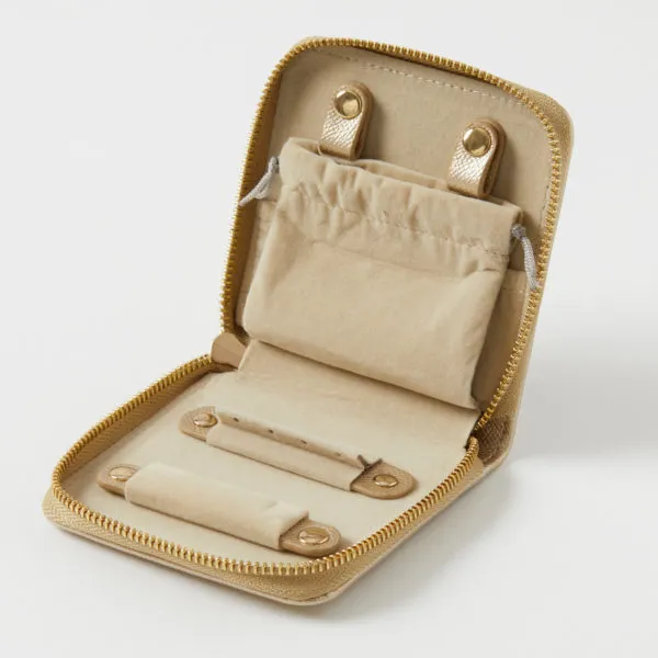 AMBROSIA TRAVEL JEWELLERY CASE | GOLD