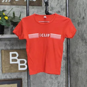 American Apparel Kids Girls Vintage Clif Bar Graphic T-Shirt Tee Red M