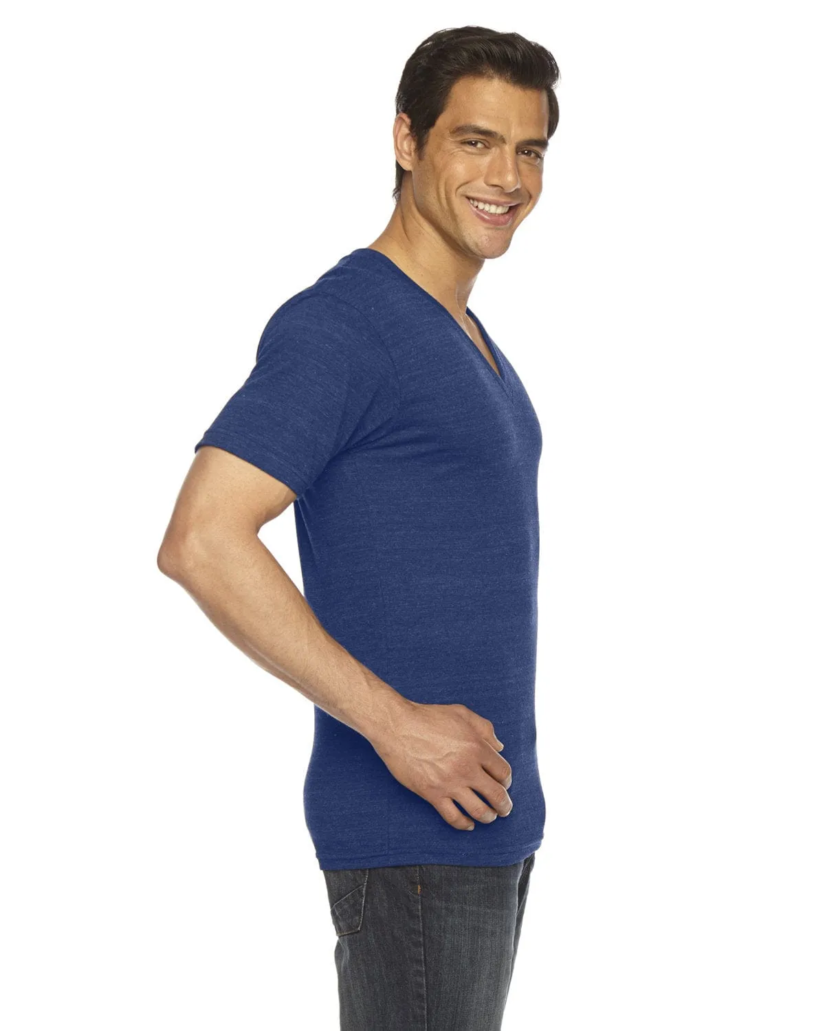 American Apparel Unisex Triblend Short Sleeve V-Neck