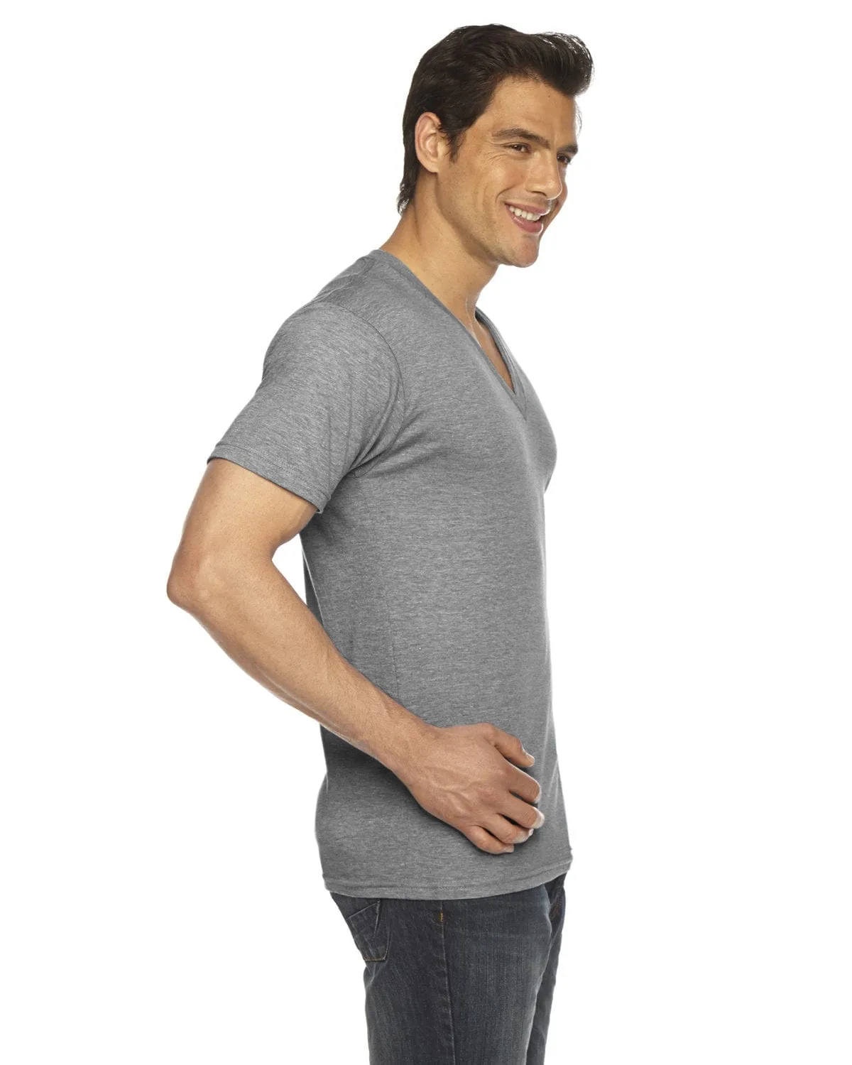 American Apparel Unisex Triblend Short Sleeve V-Neck