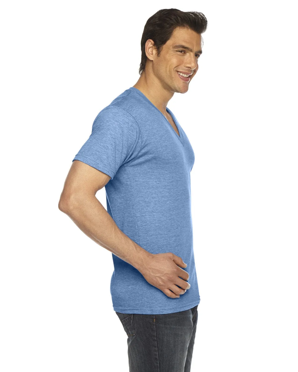 American Apparel Unisex Triblend Short Sleeve V-Neck