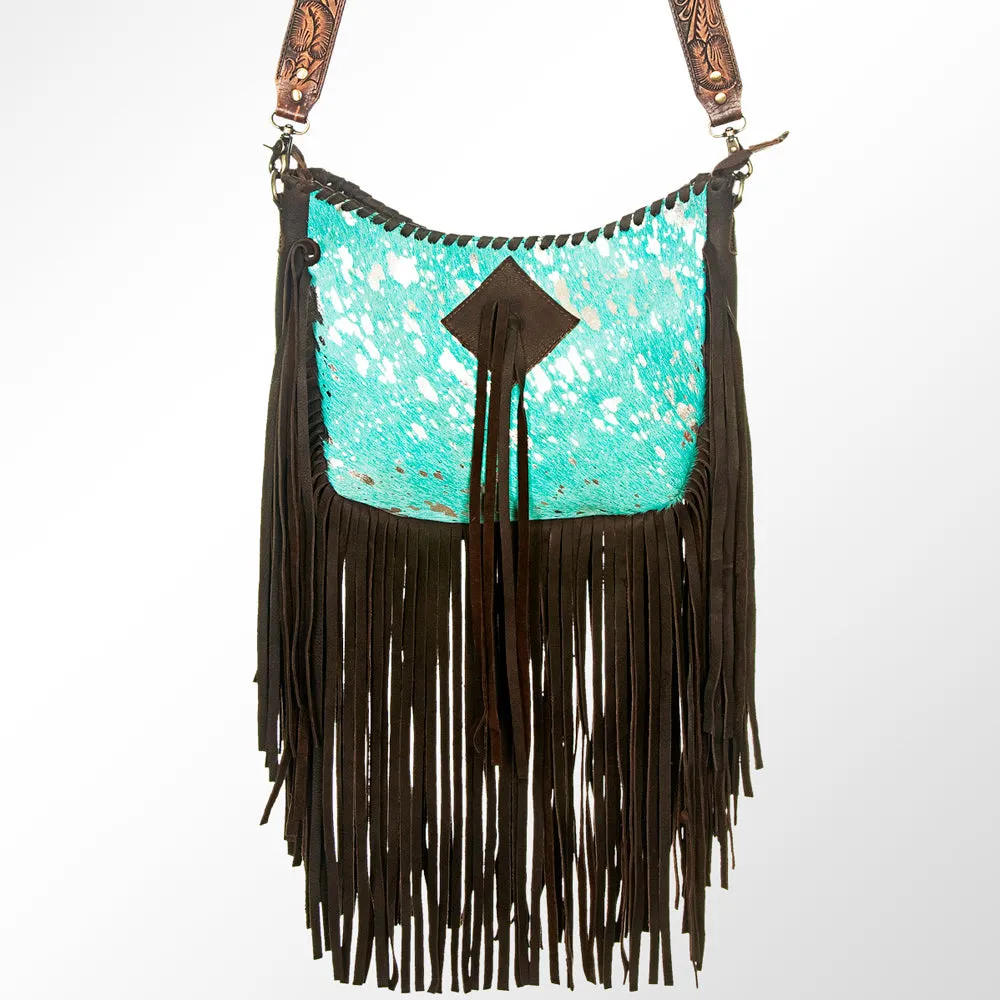 American Darling ADBGZ187TRQ Hobo Hair On Genuine Leather Women Bag Western Handbag Purse