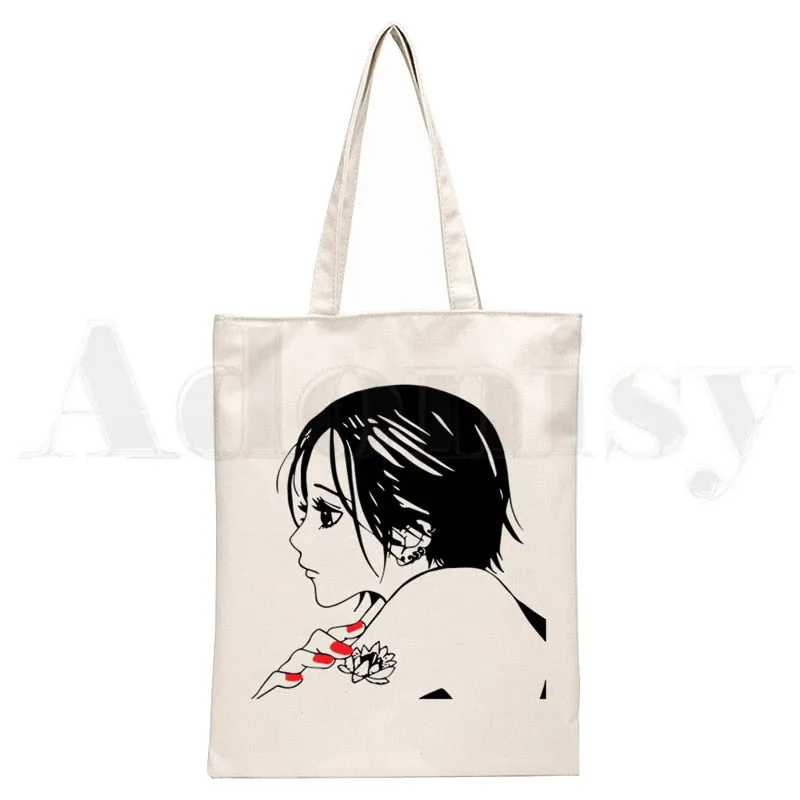 Anime Style Japanese Nana Canvas Tote Bags