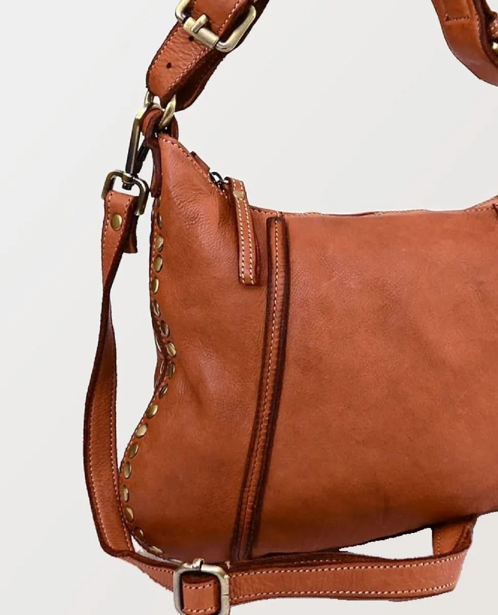 Annalisa Cognac Leather Crossbody