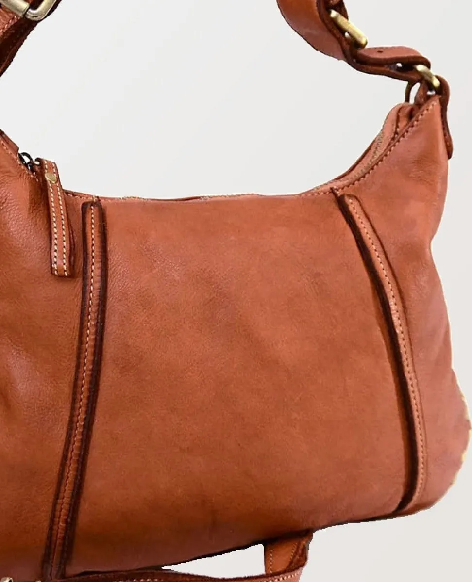 Annalisa Cognac Leather Crossbody