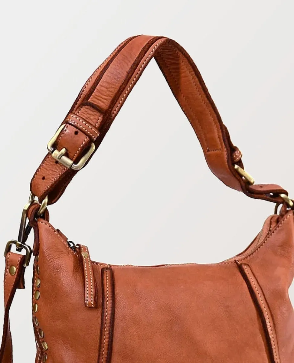 Annalisa Cognac Leather Crossbody