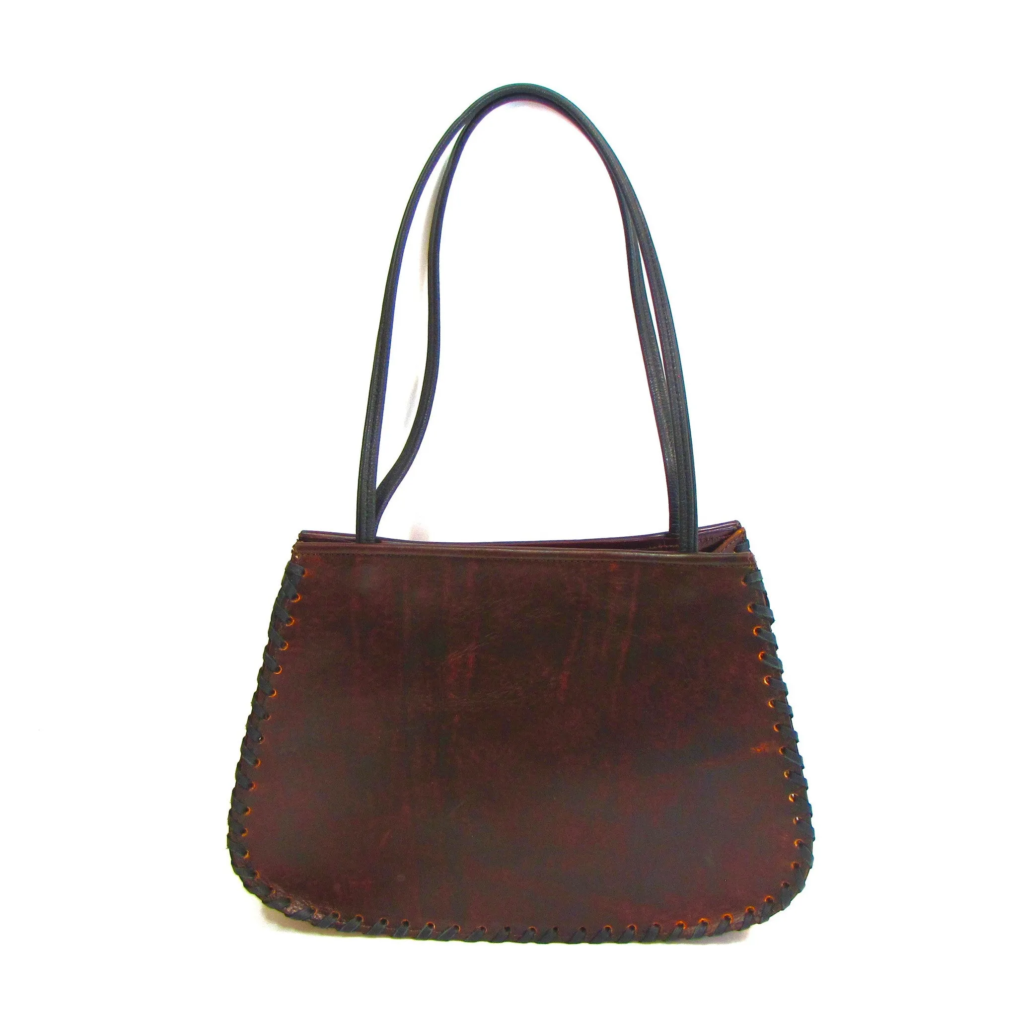AP38-46  Antique Finish Laced Shoulder Bag
