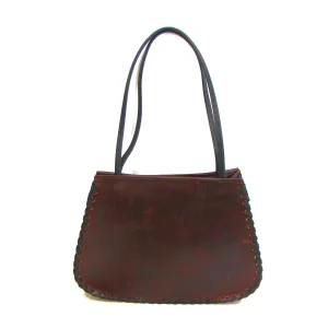 AP38-46  Antique Finish Laced Shoulder Bag