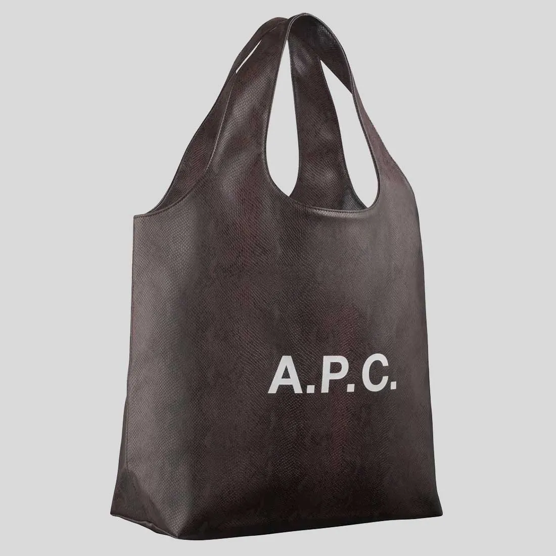 A.P.C. Ninon Tote Bag Python-Embossed Blackberry RB-PUABNM61565HAJ