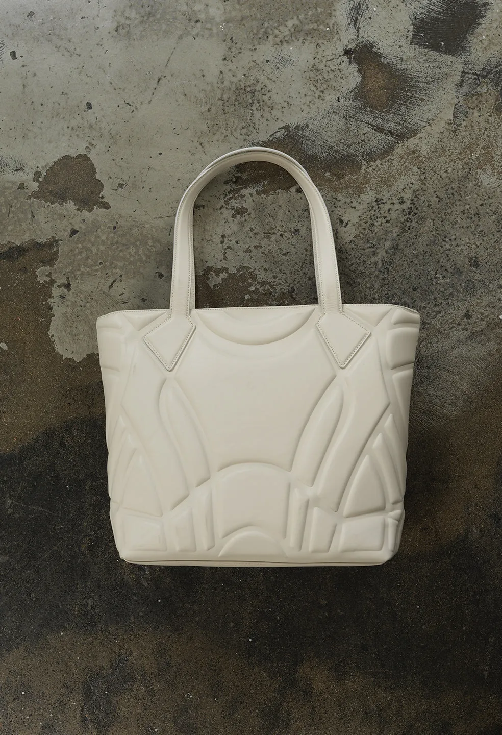 Armor Leather Tote / Ivory