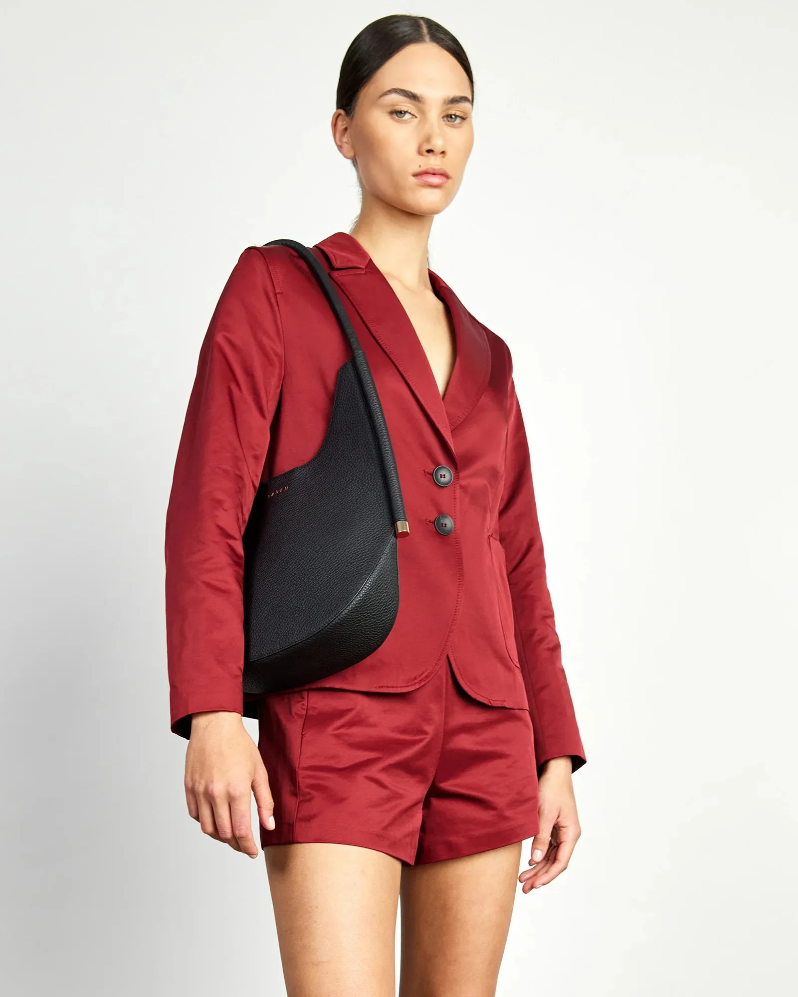 Asher Shoulder Bag Black   Bronze