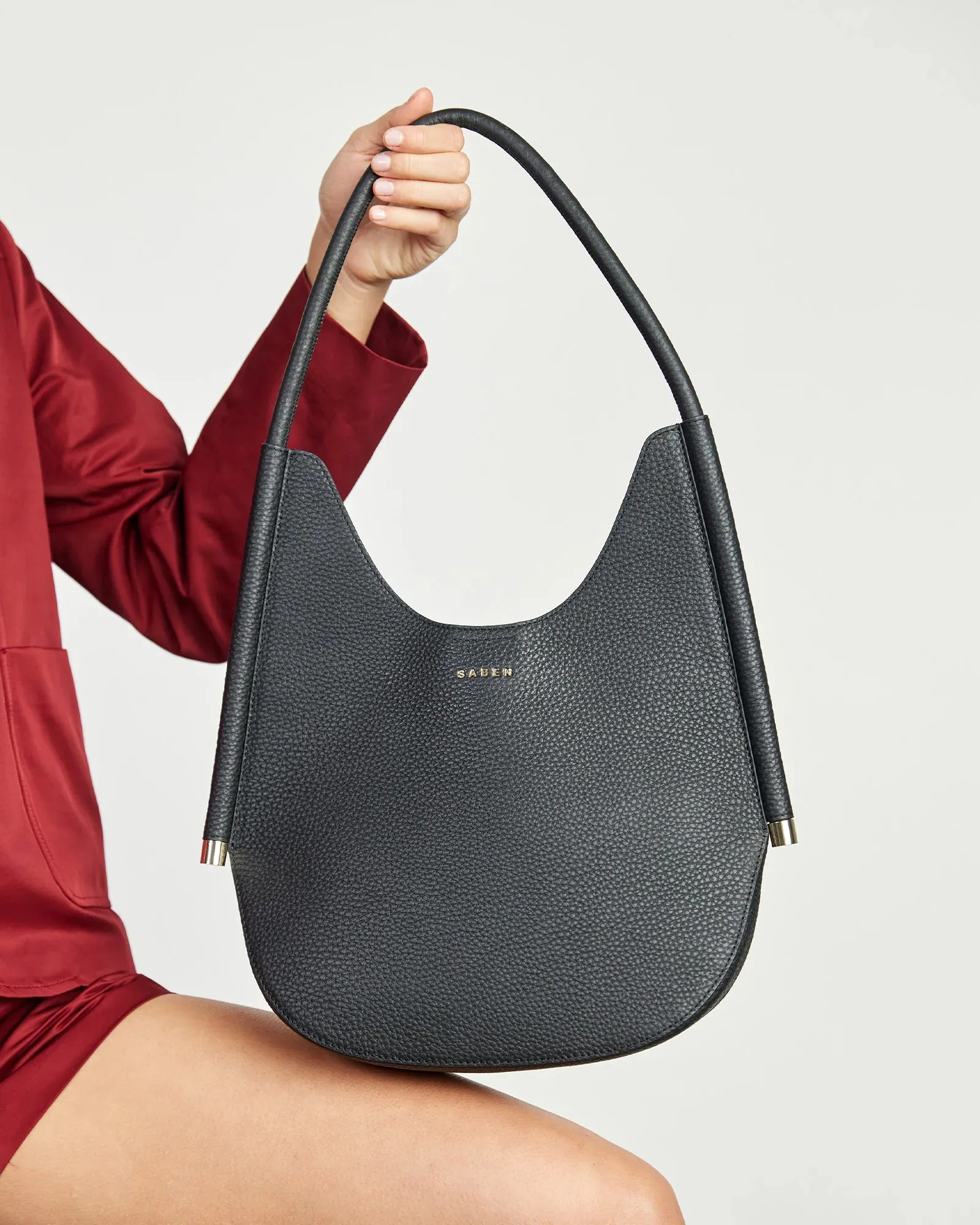 Asher Shoulder Bag Black   Bronze