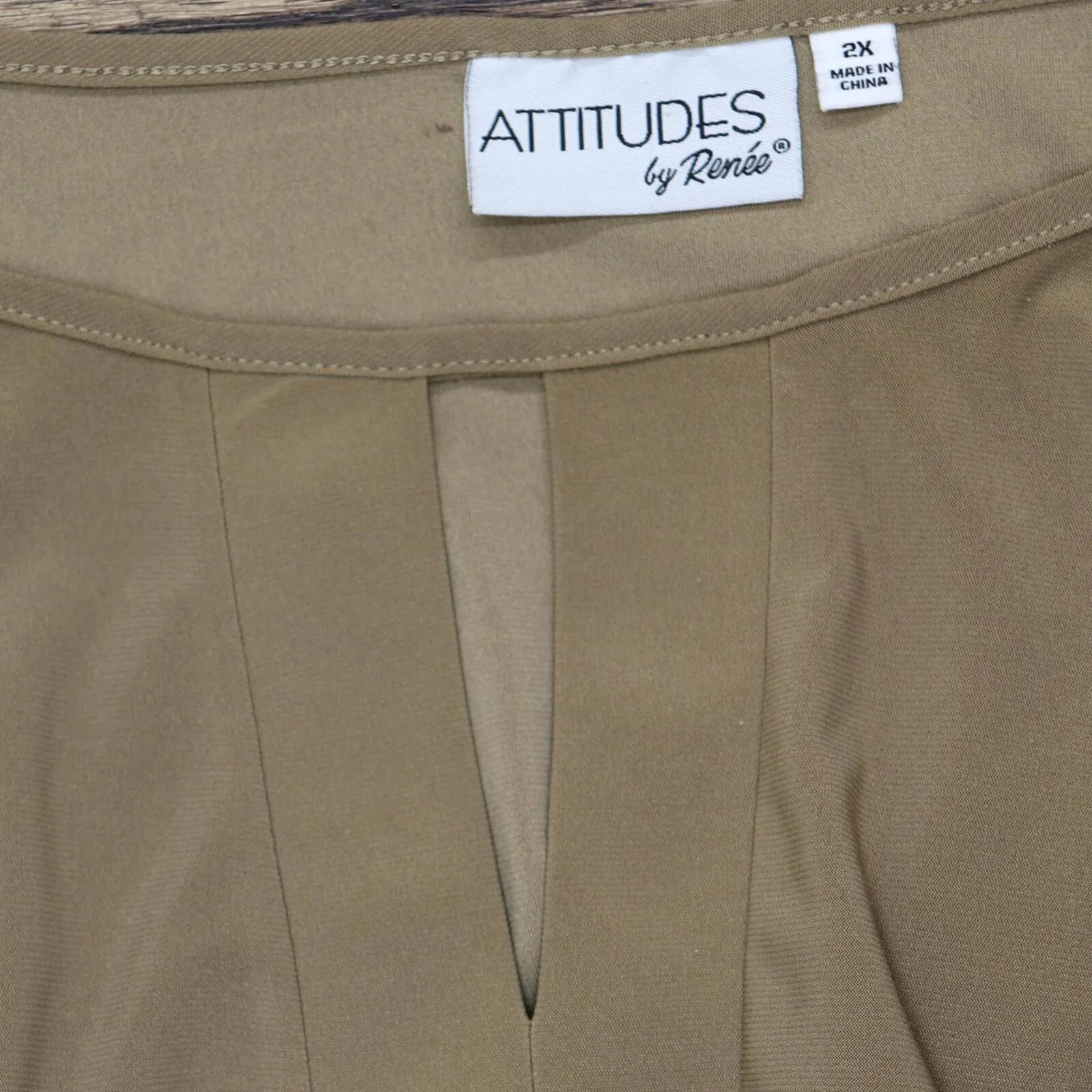 Attitudes By Renee Womens Knit BlouseTop Shirt 166a68c5f557e0 Tan Brown 2X