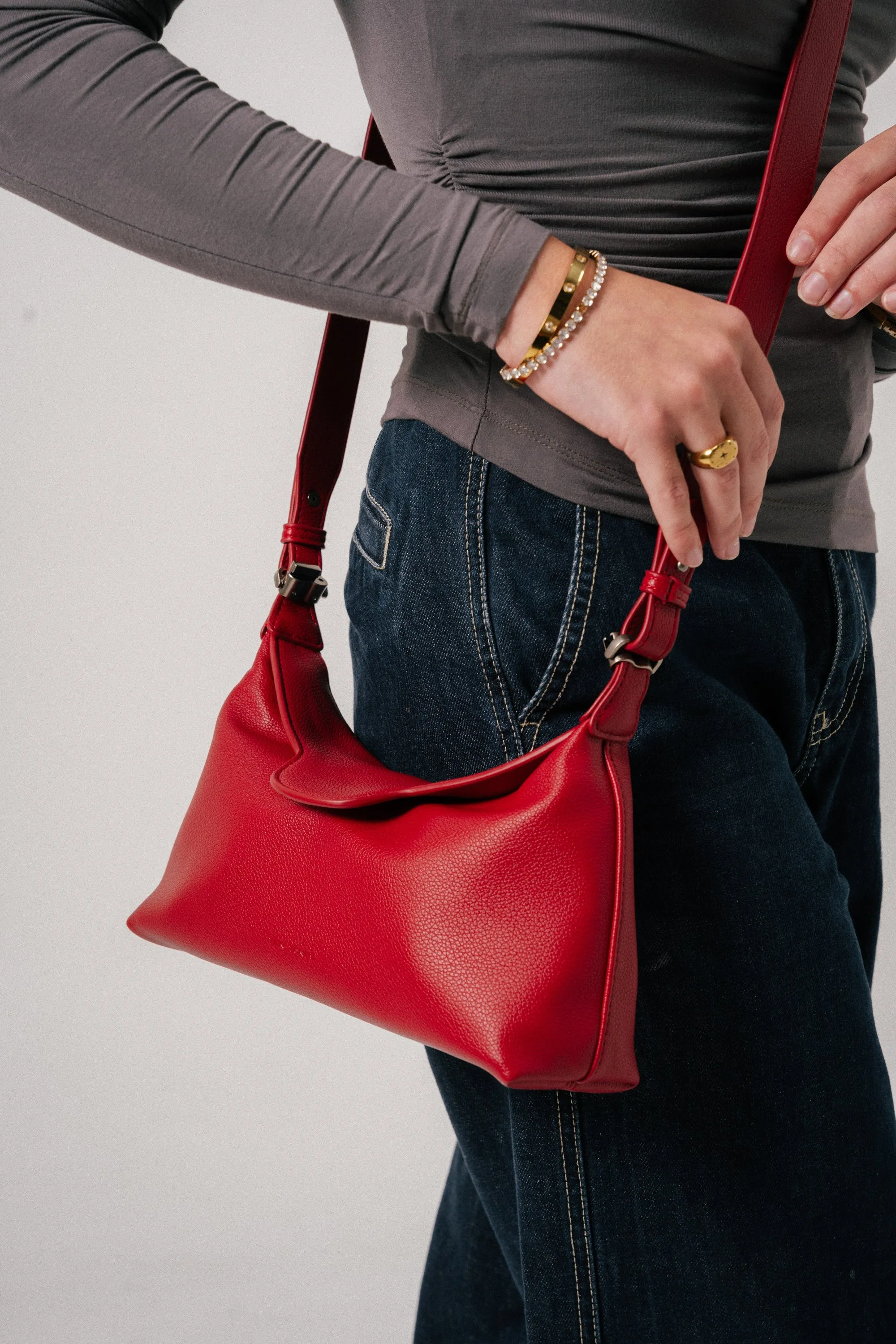 Aurelia Hobo Bag Cherry Plum Red