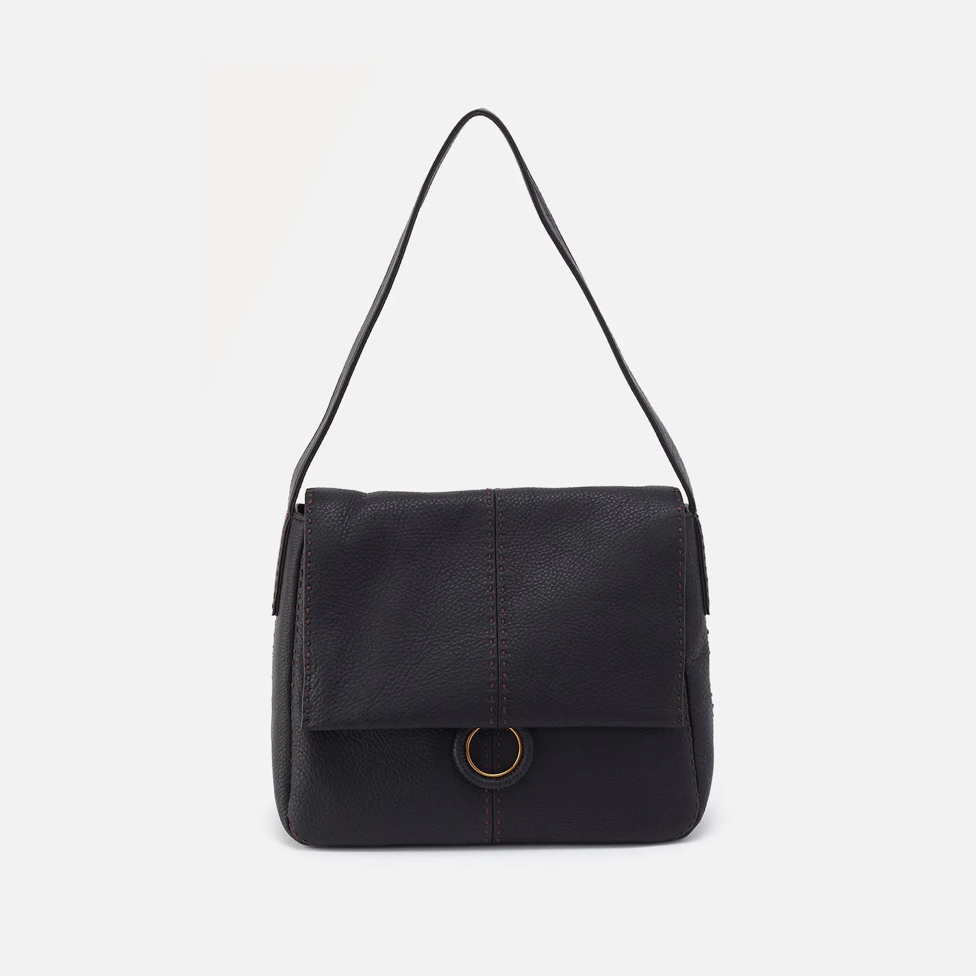 Austin Shoulder Bag In Pebbled Leather - Black