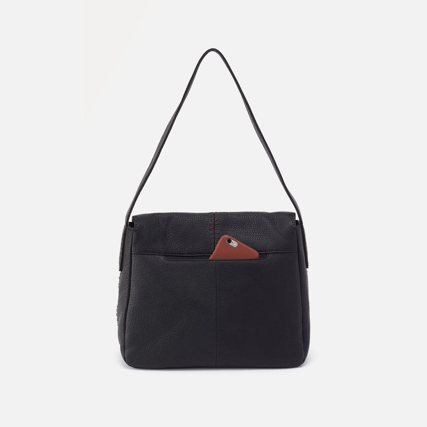 Austin Shoulder Bag In Pebbled Leather - Black