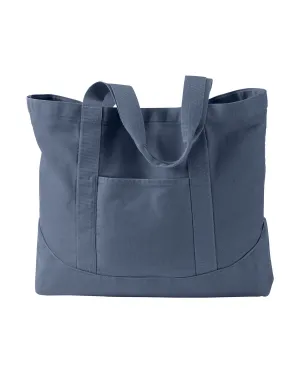 Authentic Pigment Pigment-Dyed Large Canvas Tote | Denim
