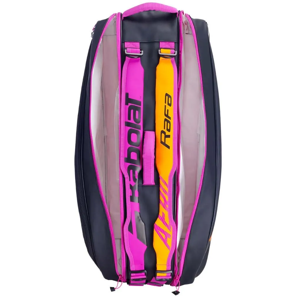 Babolat RH6 Pure Aero RAFA 6 Racket Bag - Black / Orange / Purple