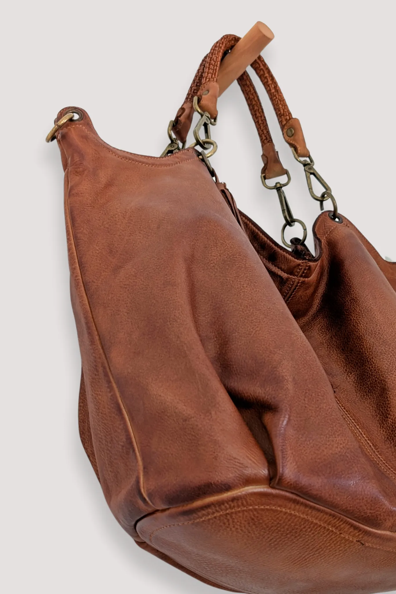 Bayside84 Calla Lily XL Hobo and Crossbody - Cognac