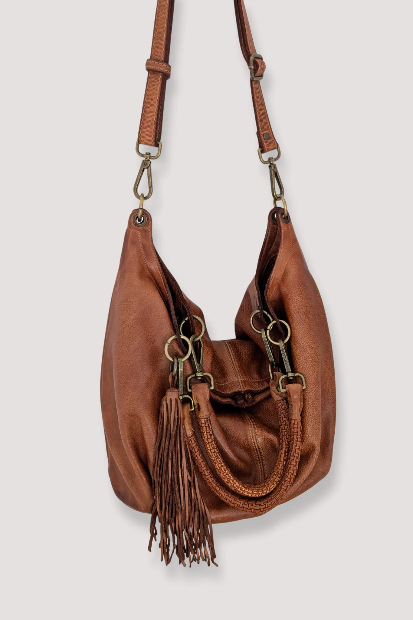 Bayside84 Calla Lily XL Hobo and Crossbody - Cognac