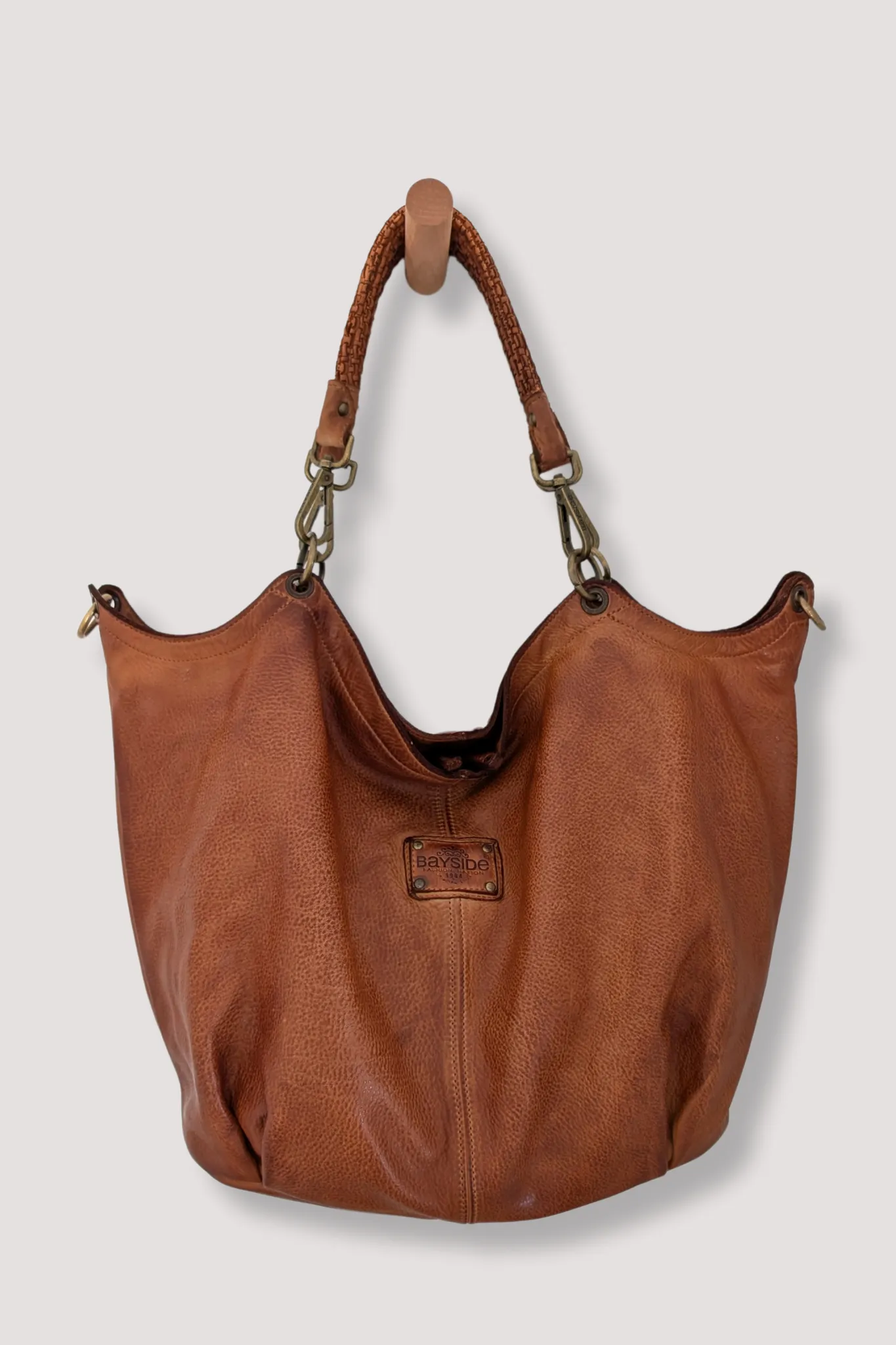 Bayside84 Calla Lily XL Hobo and Crossbody - Cognac