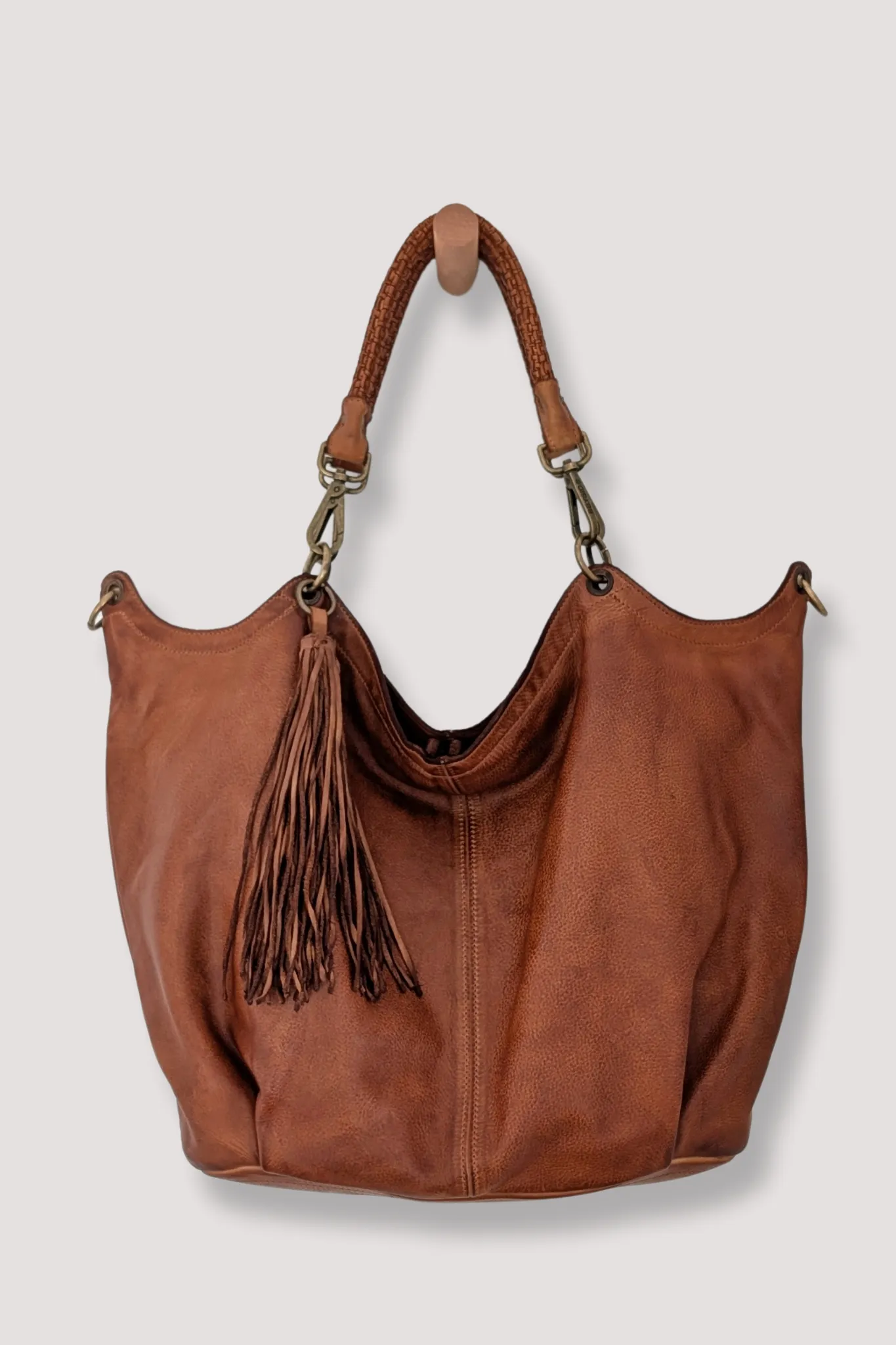Bayside84 Calla Lily XL Hobo and Crossbody - Cognac