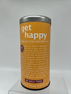 Be Well Teas Get Happy Herb Tea For Lifting Your Spirit Mood 36 Tea Bags Health